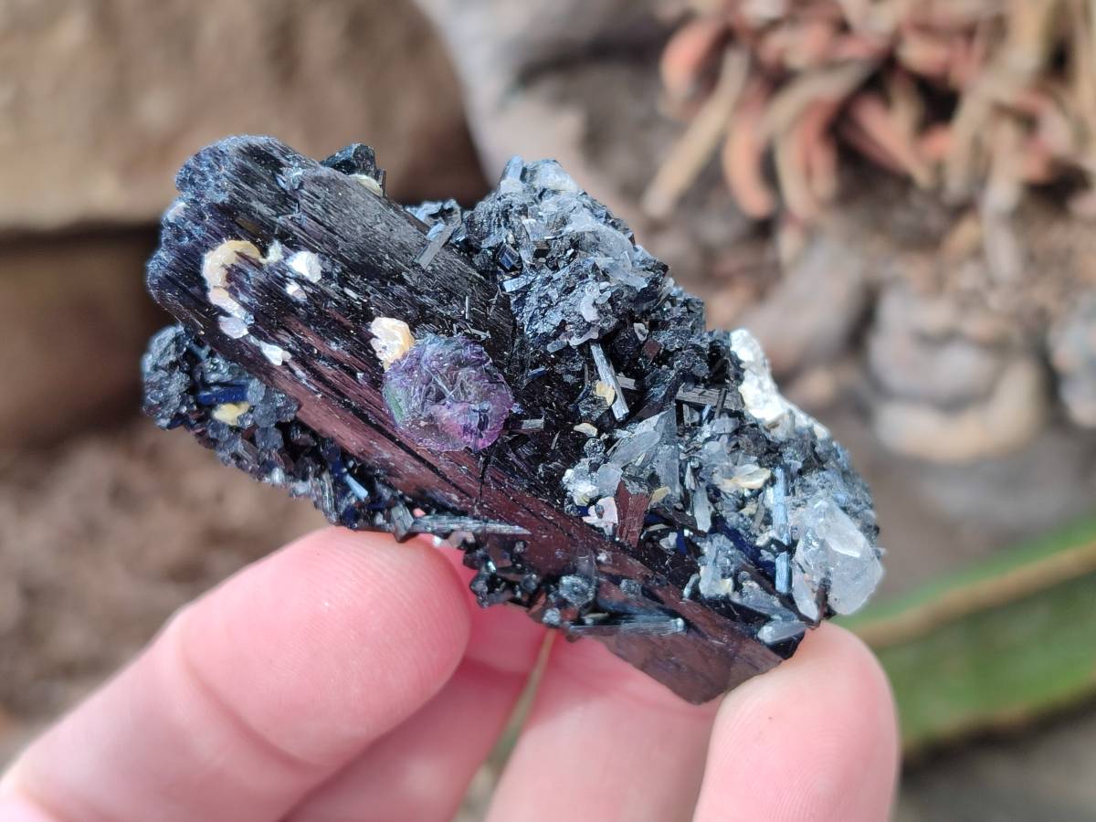Natural Mixed Namibian Schorl Black Tourmaline Specimens x 12 From Khorigas and Erongo, Namibia - Toprock Gemstones and Minerals 