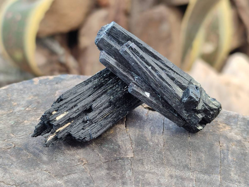 Natural Mixed Namibian Schorl Black Tourmaline Specimens x 12 From Khorigas and Erongo, Namibia - Toprock Gemstones and Minerals 