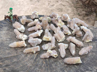 Natural Limonite Coated Fairy Spirit Quartz Clusters x 35 From Boekenhouthoek, South Africa