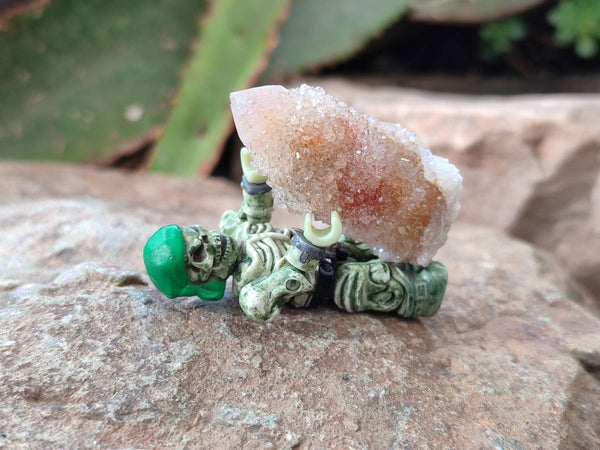 Natural Limonite Coated Fairy Spirit Quartz Clusters x 35 From Boekenhouthoek, South Africa