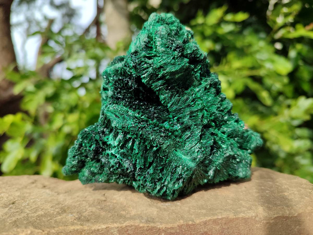 Natural Silky Malachite Specimens x 2 From Kasompe, Congo - Toprock Gemstones and Minerals 