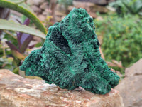 Natural Silky Malachite Specimens x 2 From Kasompe, Congo