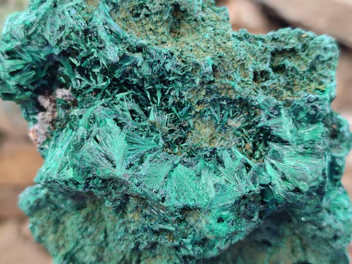 Natural Silky Malachite Specimens x 2 From Kasompe, Congo - Toprock Gemstones and Minerals 