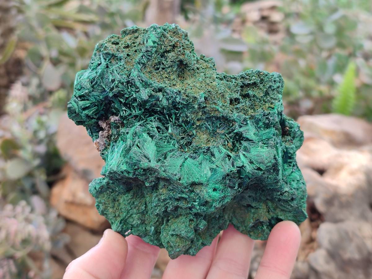 Natural Silky Malachite Specimens x 2 From Kasompe, Congo - Toprock Gemstones and Minerals 