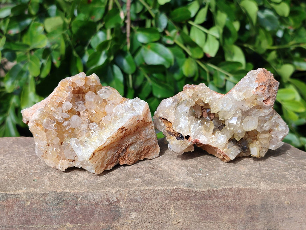 Natural Golden Limonite Quartz Clusters with Goethite Inclusions x 12 From Solwezi, Zambia - Toprock Gemstones and Minerals 