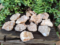 Natural Golden Limonite Quartz Clusters with Goethite Inclusions x 12 From Solwezi, Zambia