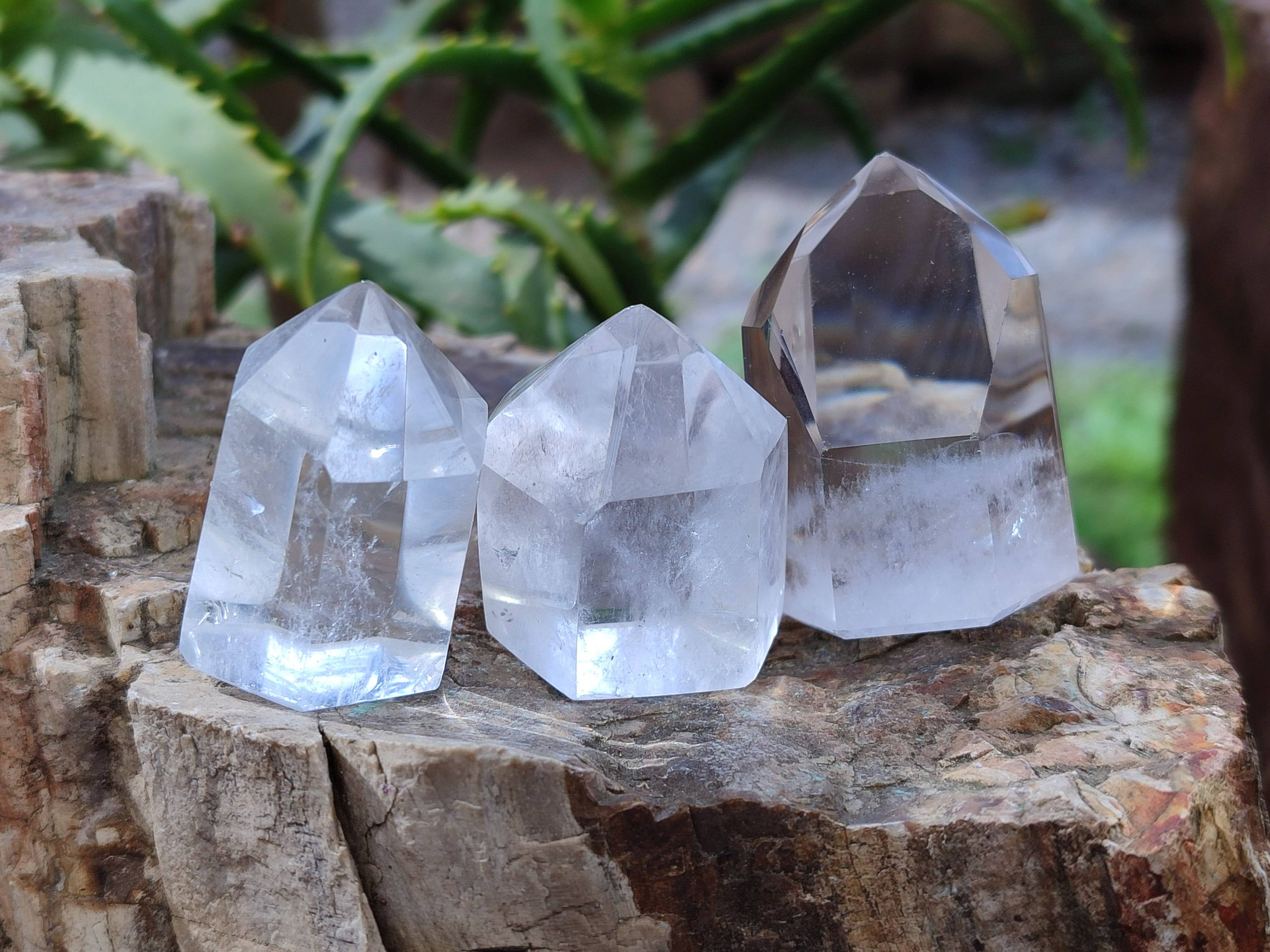 Polished Clear Quartz Crystals x 20 From Madagascar - Toprock Gemstones and Minerals 