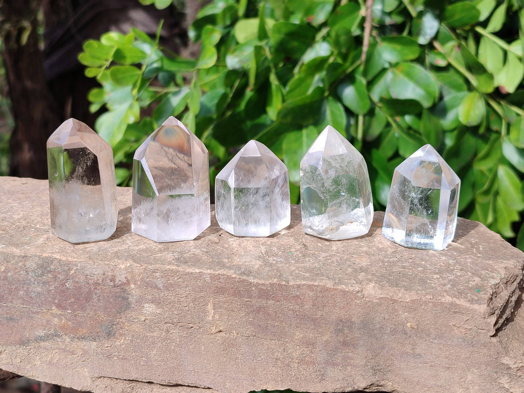 Polished Clear Quartz Crystals x 20 From Madagascar - Toprock Gemstones and Minerals 