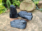Natural Mixed Namibian Schorl Black Tourmaline Specimens x 4 From Khorigas and Erongo, Namibia - Toprock Gemstones and Minerals 