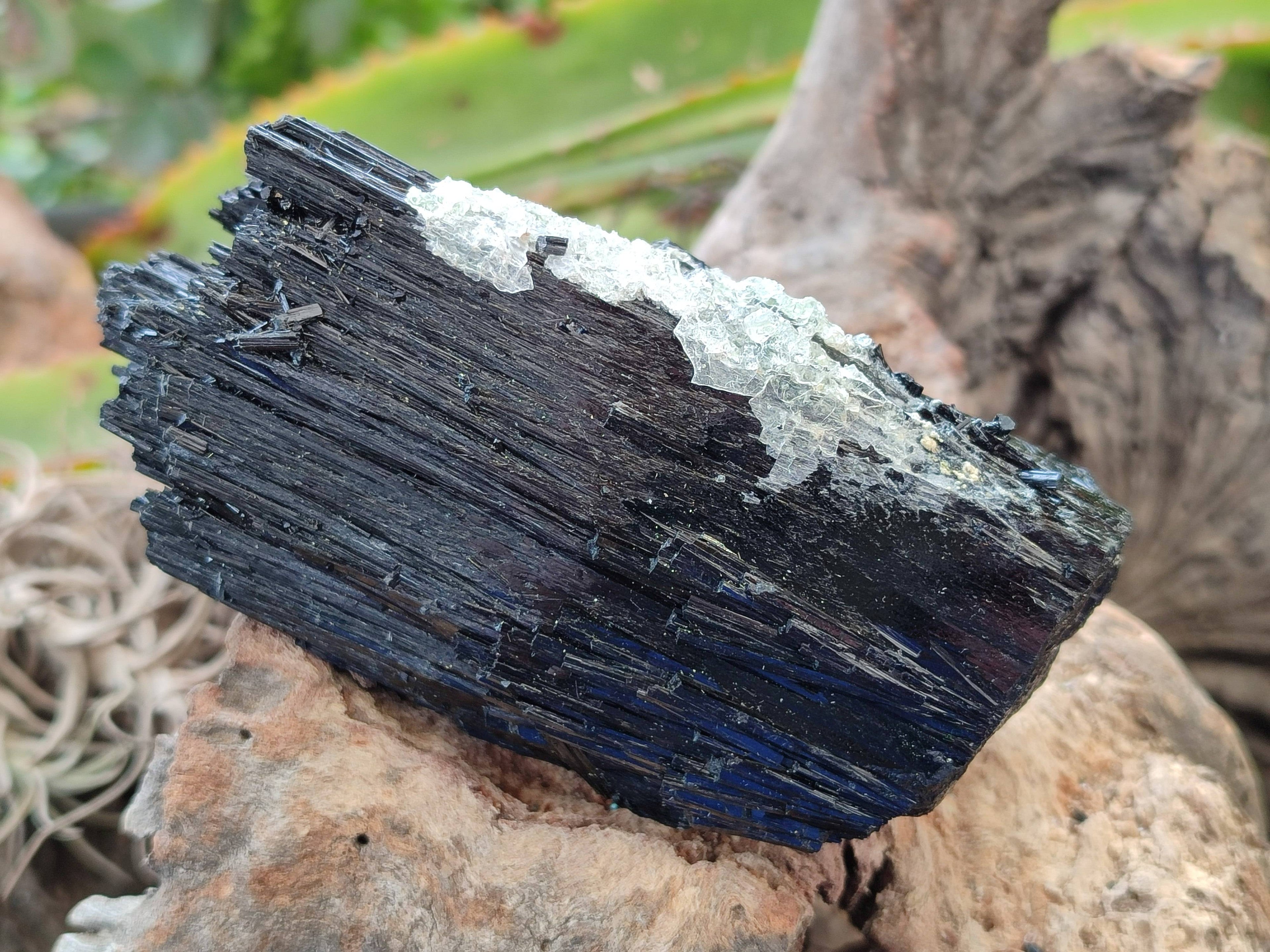 Natural Mixed Namibian Schorl Black Tourmaline Specimens x 4 From Khorigas and Erongo, Namibia - Toprock Gemstones and Minerals 
