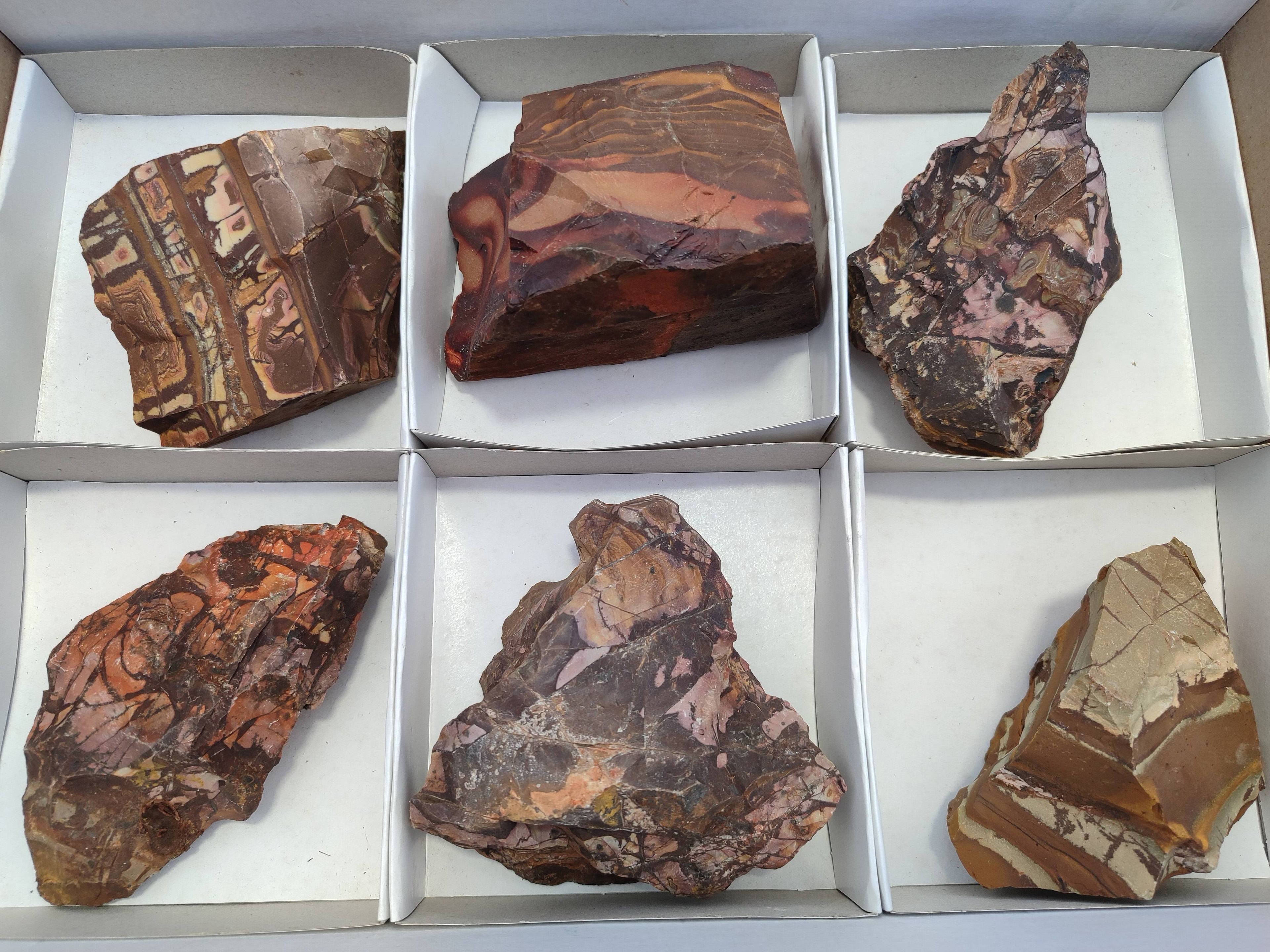 Natural Selected Nguni Jasper Cobbed Specimens x 6 From Prieska, South Africa - Toprock Gemstones and Minerals 