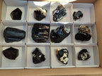 Natural Schorl Black Tourmaline, Smokey Quartz with some Hyalite Opal x 12 From Erongo, Namibia - Toprock Gemstones and Minerals 