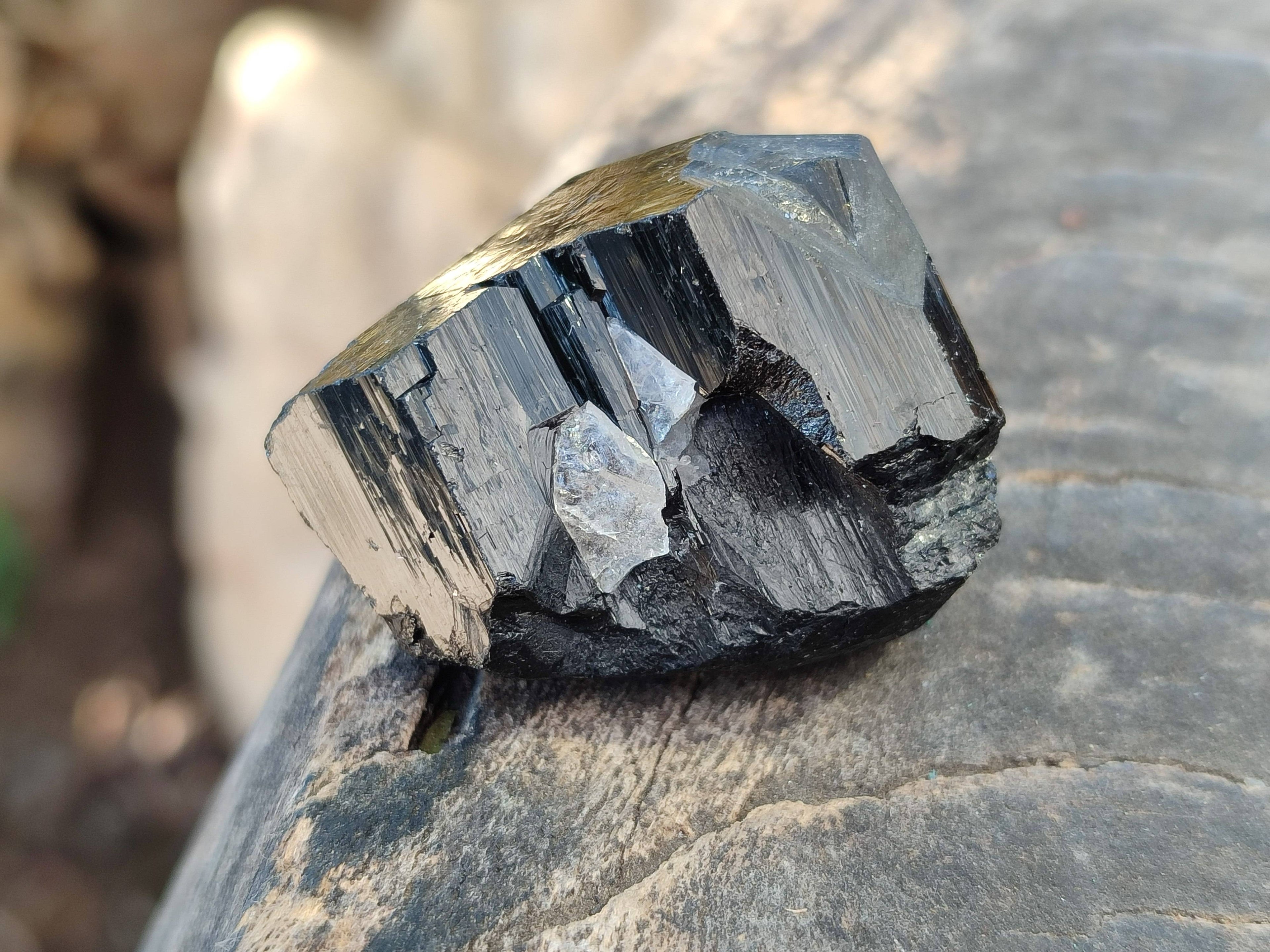 Natural Schorl Black Tourmaline, Smokey Quartz with some Hyalite Opal x 12 From Erongo, Namibia - Toprock Gemstones and Minerals 