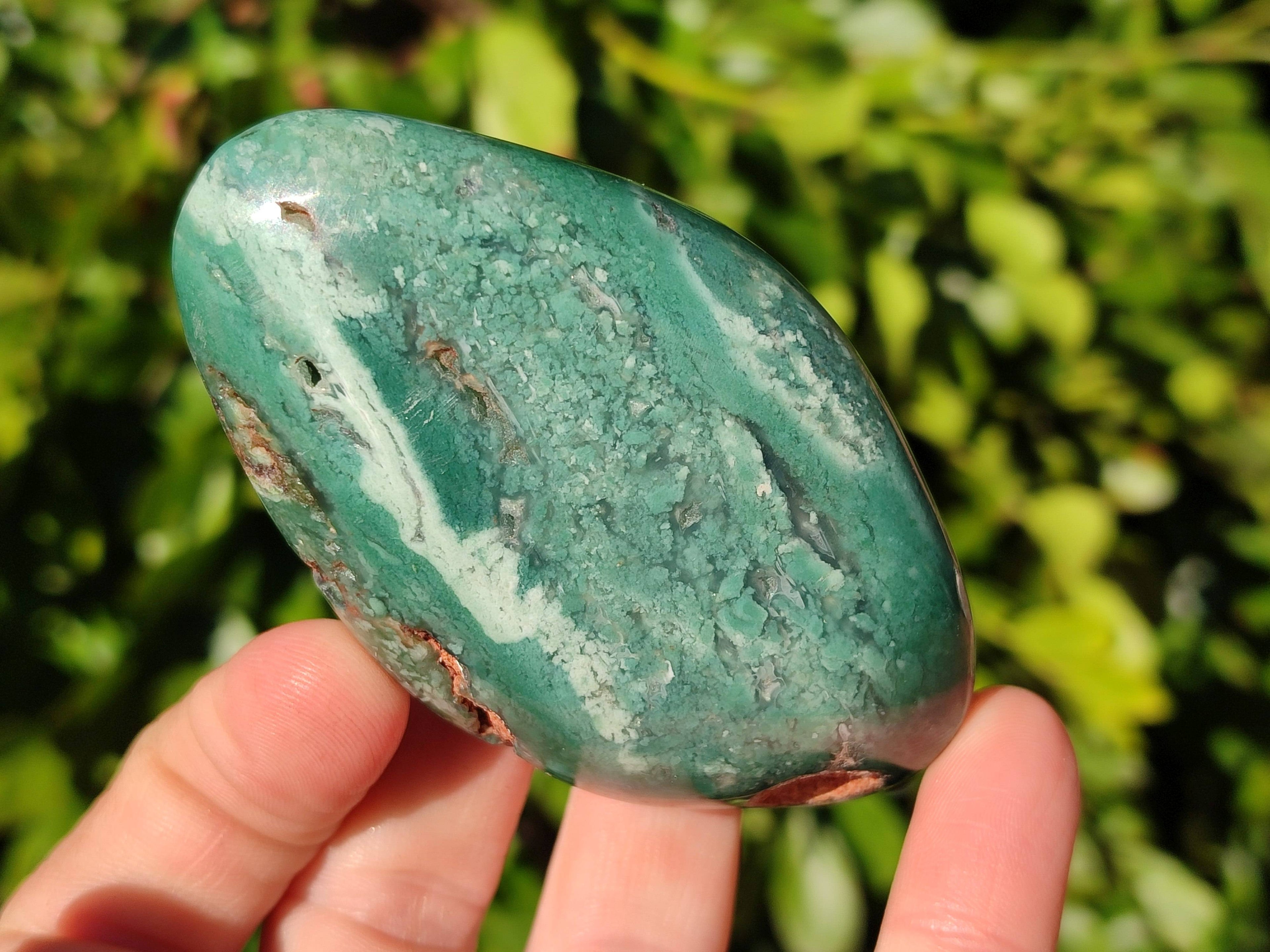 Polished Emerald Mtorolite Palm Stones x 6 From Mutorashanga, Zimbabwe - Toprock Gemstones and Minerals 