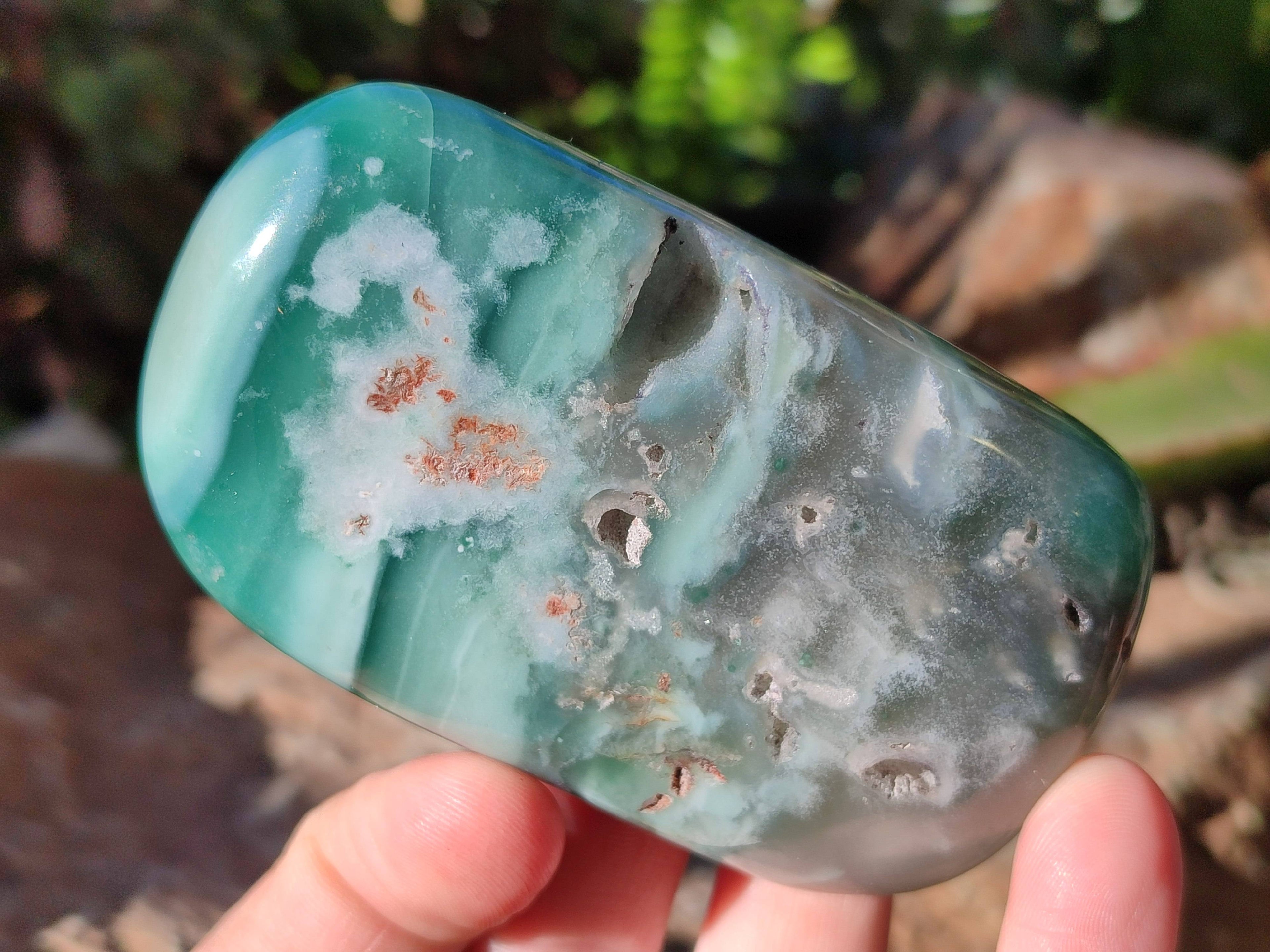 Polished Emerald Mtorolite Palm Stones x 6 From Mutorashanga, Zimbabwe - Toprock Gemstones and Minerals 