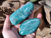 Polished Emerald Mtorolite Palm Stones x 6 From Mutorashanga, Zimbabwe