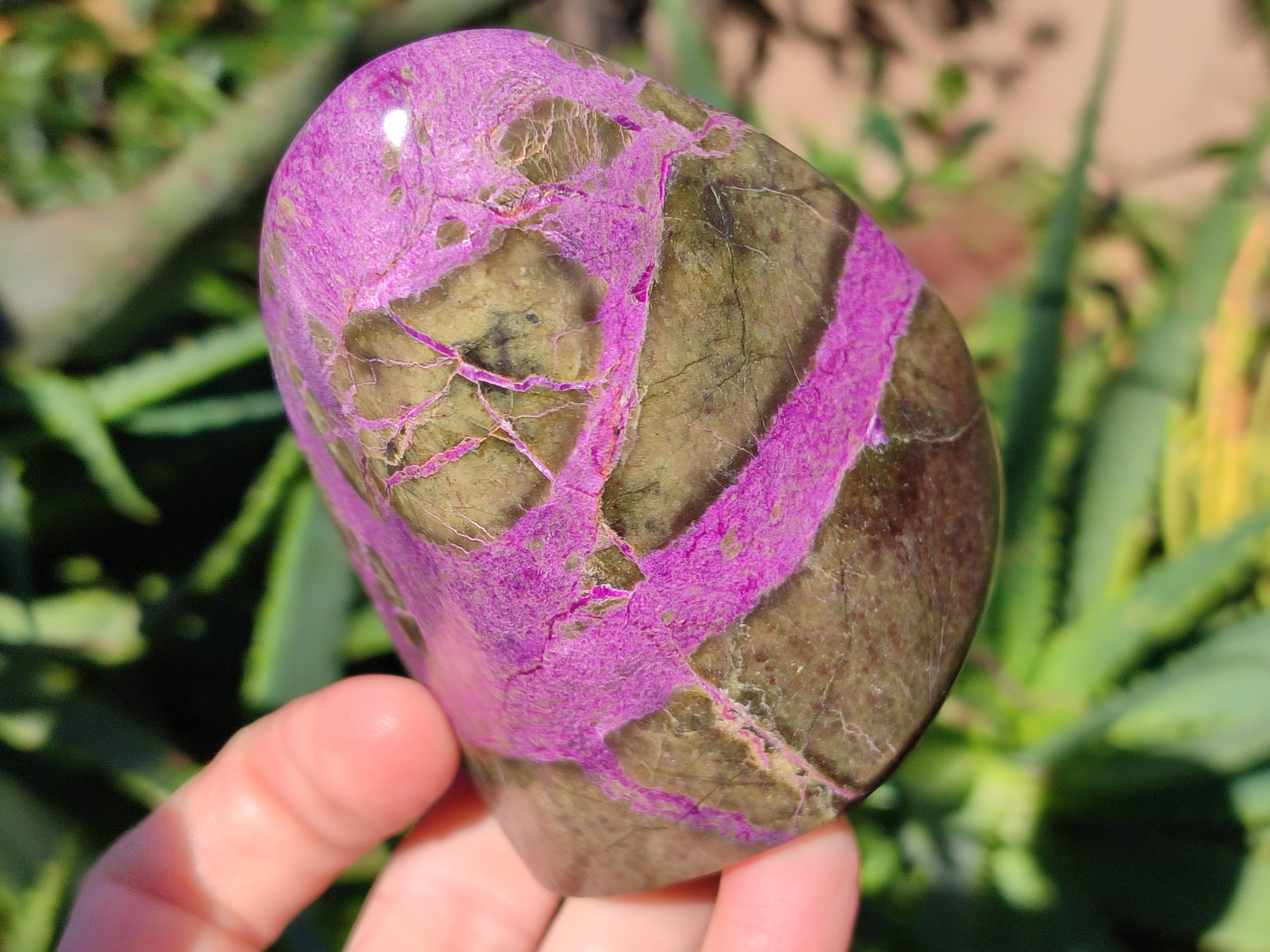Polished Stichtite Standing Free Forms x 3 From Barberton, South Africa - Toprock Gemstones and Minerals 