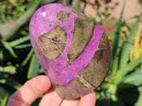 Polished Stichtite Standing Free Forms x 3 From Barberton, South Africa