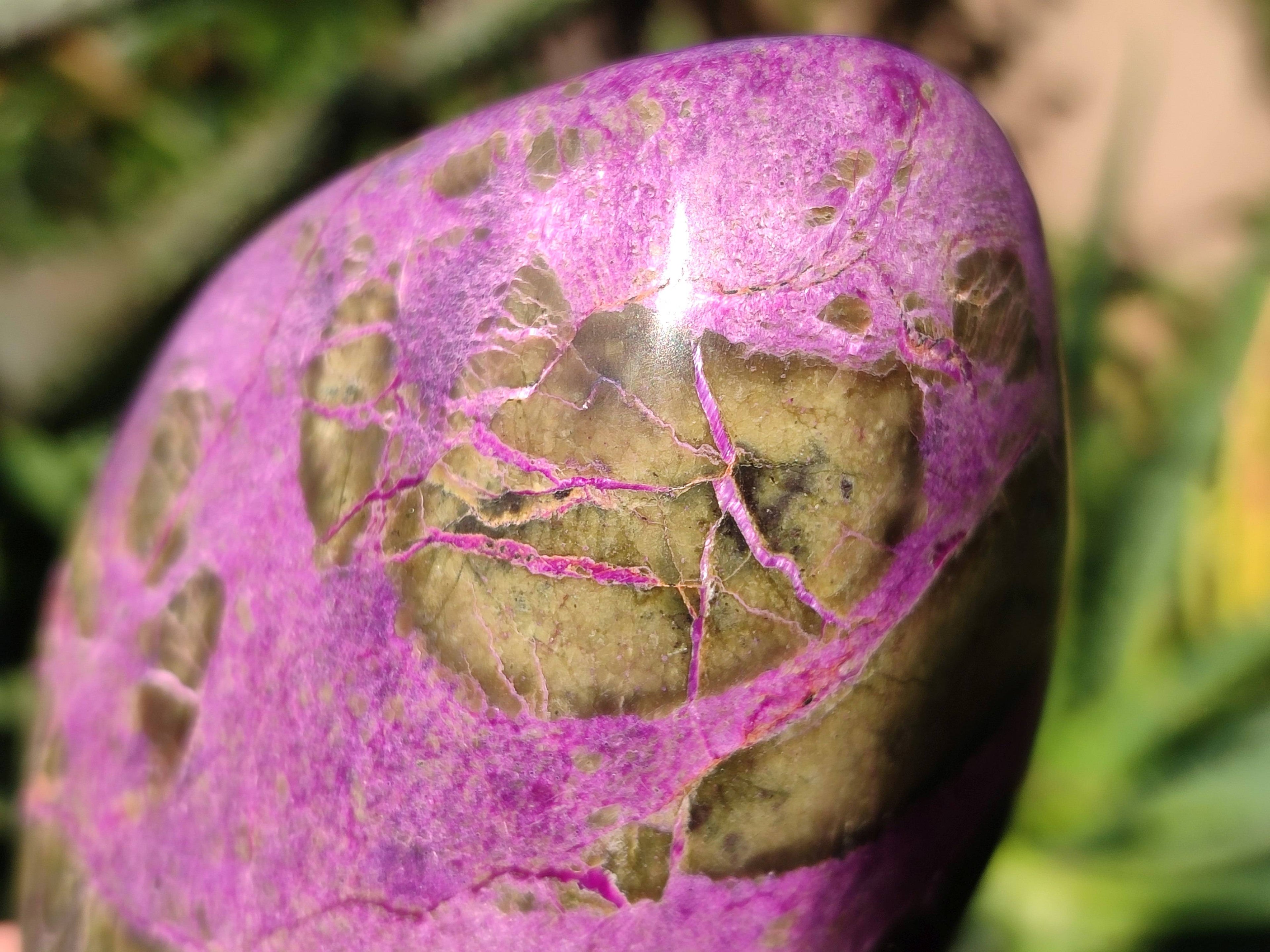 Polished Stichtite Standing Free Forms x 3 From Barberton, South Africa - Toprock Gemstones and Minerals 