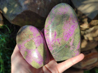 Polished Stichtite Standing Free Forms x 3 From Barberton, South Africa