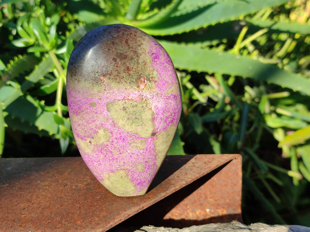 Polished Stichtite Standing Free Forms x 3 From Barberton, South Africa - Toprock Gemstones and Minerals 