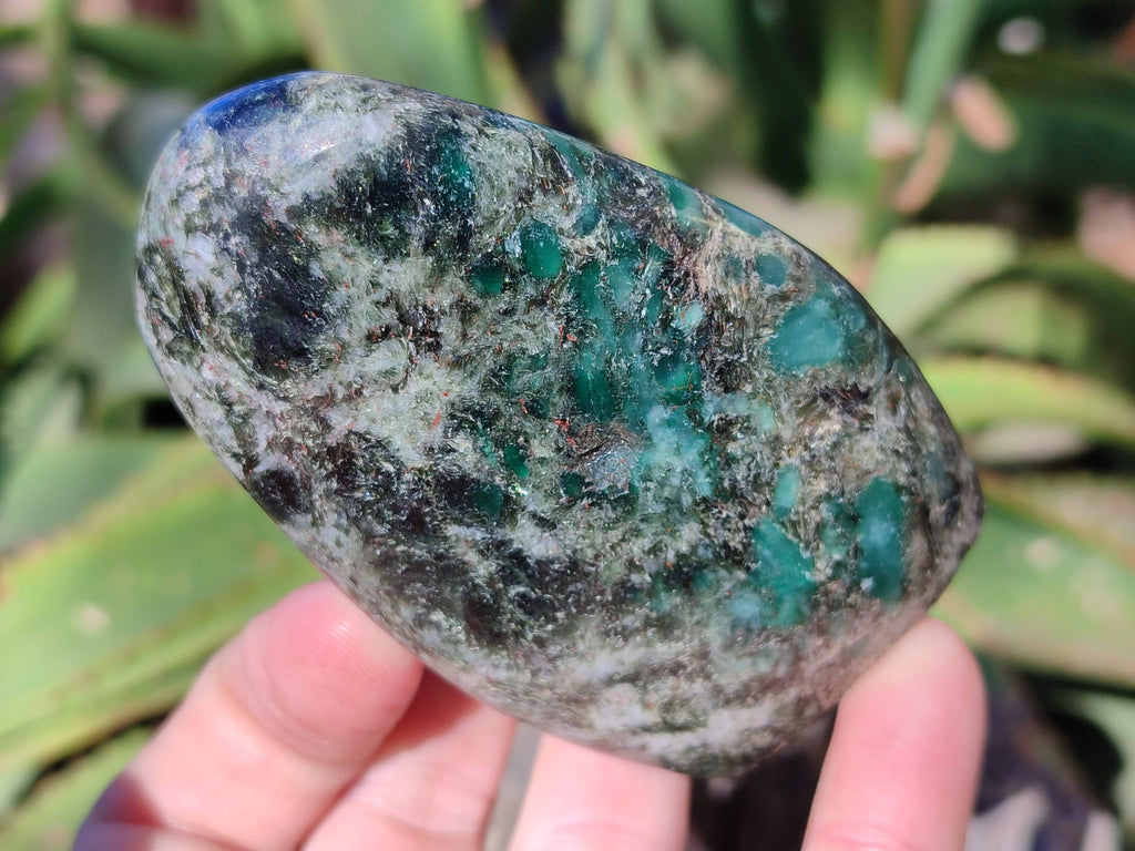 Polished Emerald Mica In Matrix 'Mutokolite' Standing Free Forms x 3 From Mutoko, Zimbabwe - Toprock Gemstones and Minerals 