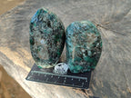 Polished Emerald Mica In Matrix 'Mutokolite' Standing Free Forms x 3 From Mutoko, Zimbabwe - Toprock Gemstones and Minerals 