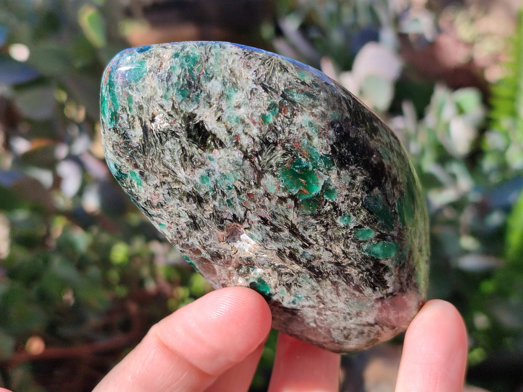 Polished Emerald Mica In Matrix 'Mutokolite' Standing Free Forms x 3 From Mutoko, Zimbabwe - Toprock Gemstones and Minerals 