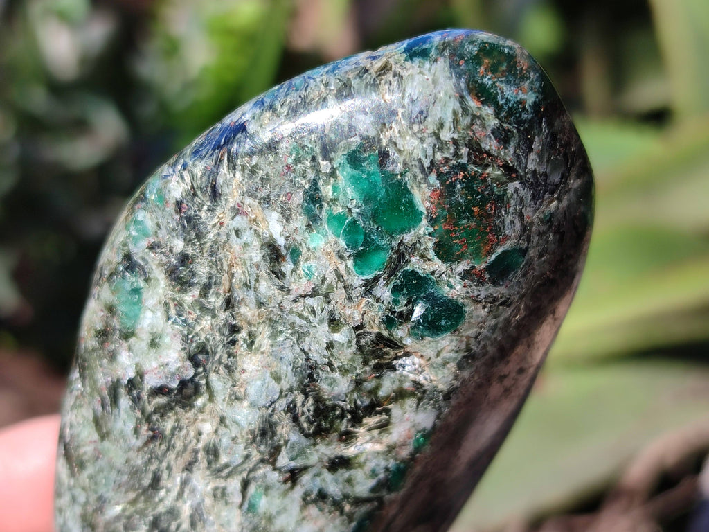 Polished Emerald Mica In Matrix 'Mutokolite' Standing Free Forms x 3 From Mutoko, Zimbabwe - Toprock Gemstones and Minerals 
