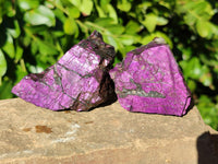Natural Metallic Purpurite Cobbed Specimens x 6 From Erongo, Namibia
