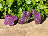 Natural Metallic Purpurite Cobbed Specimens x 6 From Erongo, Namibia