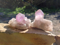 Natural Jacaranda Amethyst Quartz Clusters x 6 From Mumbwa, Zambia