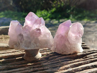 Natural Jacaranda Amethyst Quartz Clusters x 6 From Mumbwa, Zambia