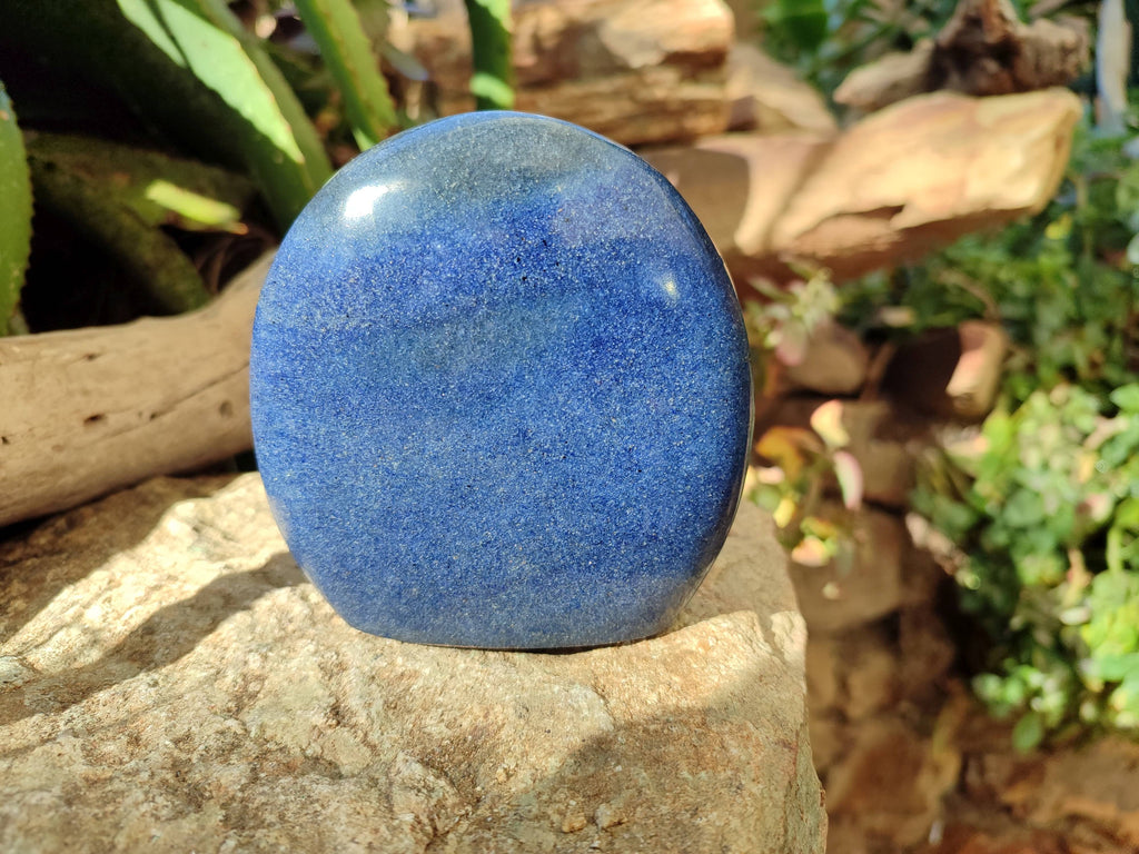 Polished Lazulite Standing Free Forms x 2 From Madagascar - Toprock Gemstones and Minerals 