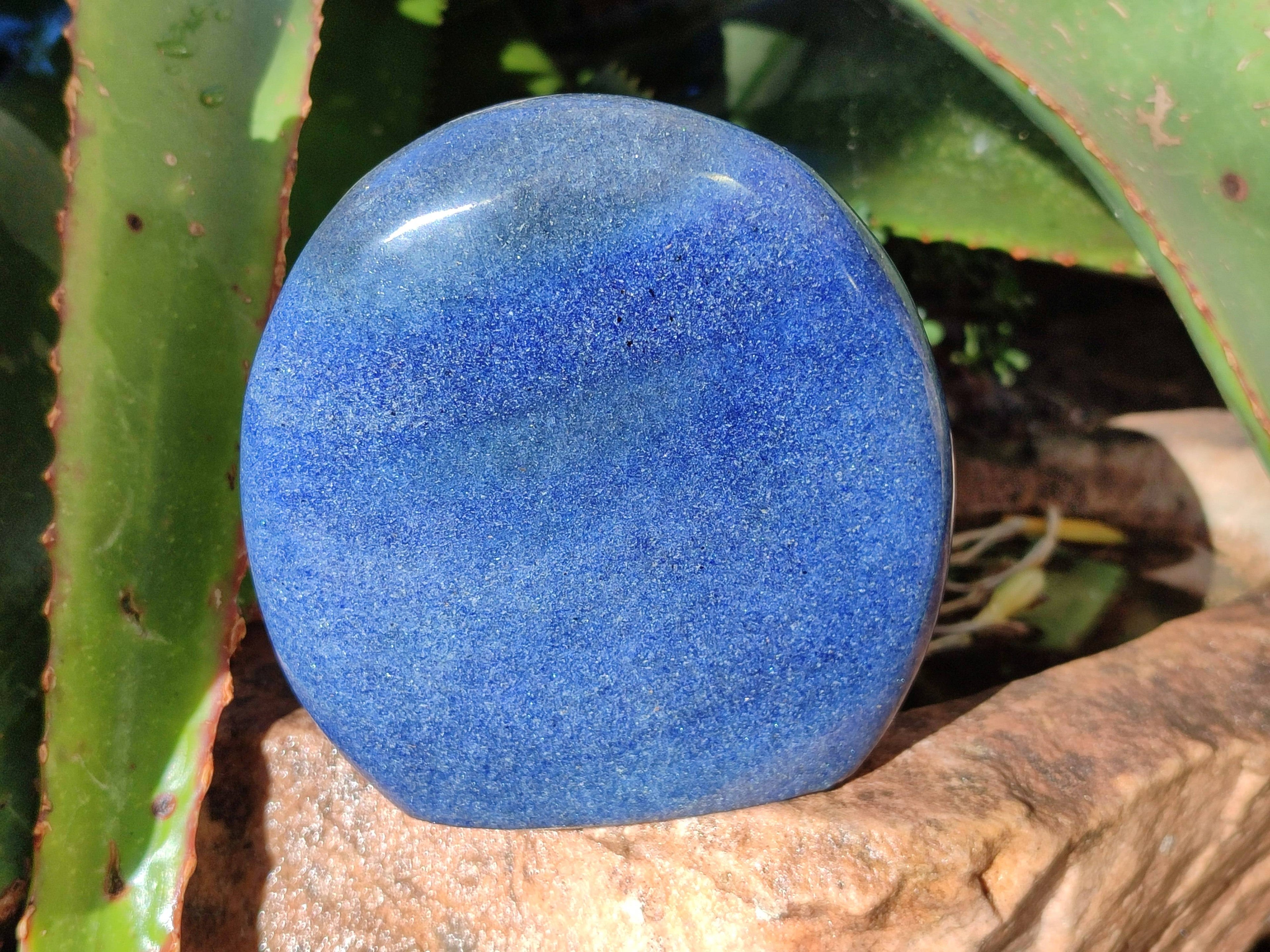 Polished Lazulite Standing Free Forms x 2 From Madagascar - Toprock Gemstones and Minerals 