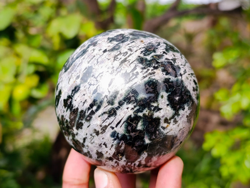Polished Gabbro Merlinite Spheres x 3 From Ambatofinandrahana, Madagascar - Toprock Gemstones and Minerals 