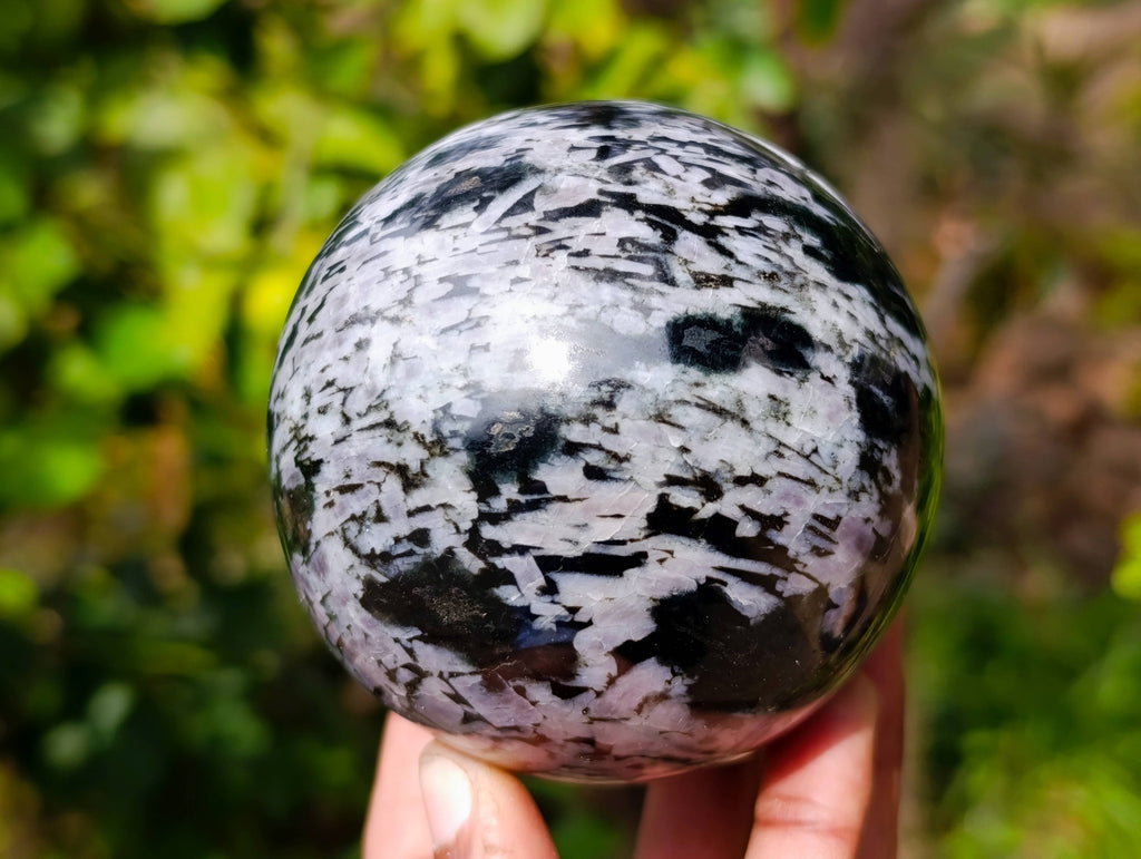 Polished Gabbro Merlinite Spheres x 3 From Ambatofinandrahana, Madagascar - Toprock Gemstones and Minerals 