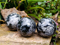 Polished Gabbro Merlinite Spheres x 3 From Ambatofinandrahana, Madagascar