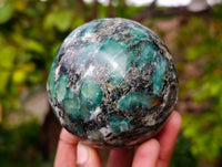 Polished Emerald Mica In Matrix 'Mutokolite' Spheres x 2 From Mutoko, Zimbabwe