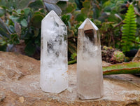 Polished Mixed Quartz Crystals x 6 From Madagascar - Toprock Gemstones and Minerals 