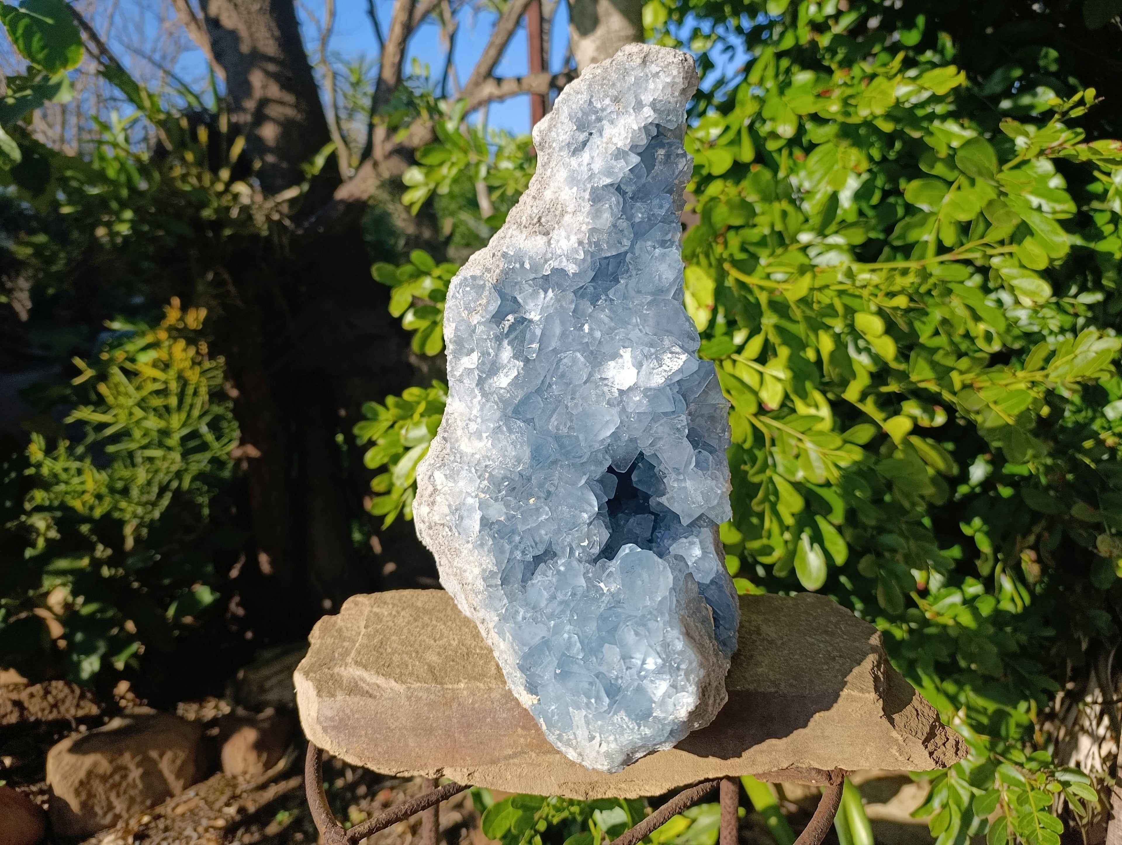 Natura Celestite Geode Specimen x 1 From Sakoany, Madagascar - Toprock Gemstones and Minerals 