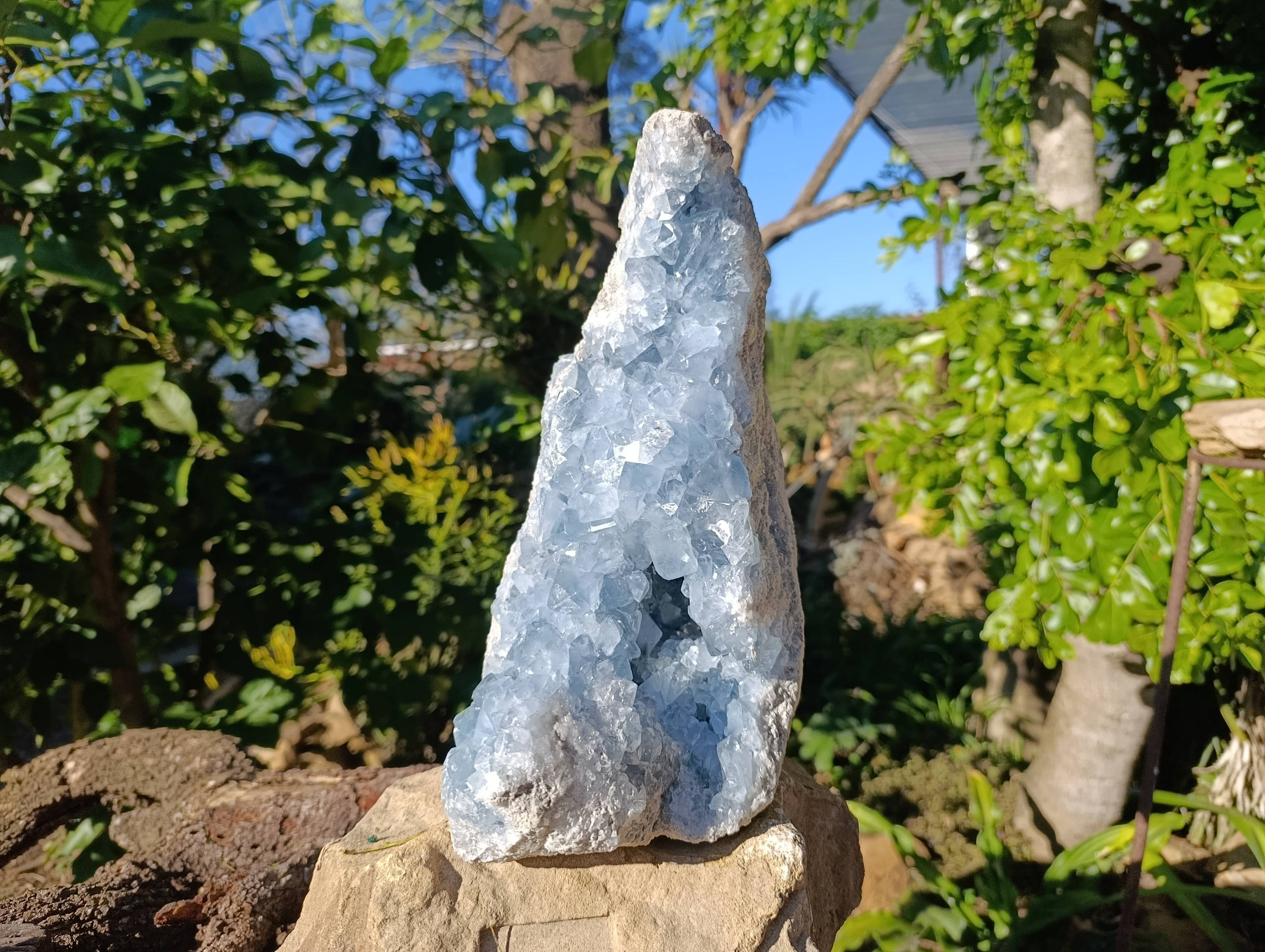 Natura Celestite Geode Specimen x 1 From Sakoany, Madagascar - Toprock Gemstones and Minerals 