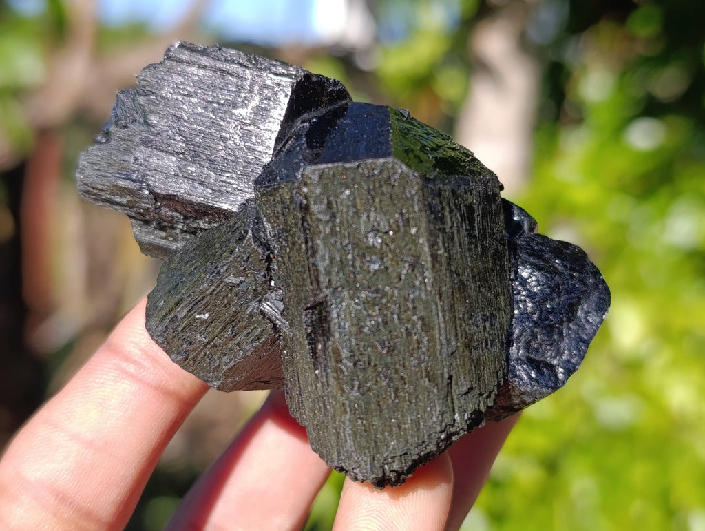 Natural Schorl Black Tourmaline Specimens x 12 From Namibia - Toprock Gemstones and Minerals 