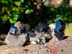 Natural Schorl Black Tourmaline Specimens x 12 From Namibia - Toprock Gemstones and Minerals 