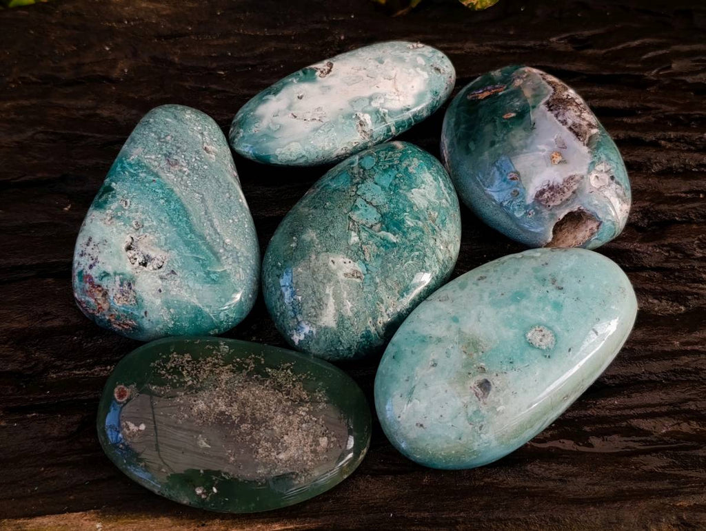 Polished On One Side Mtorolite Plates x 6 From Mutorashanga, Zimbabwe - Toprock Gemstones and Minerals 