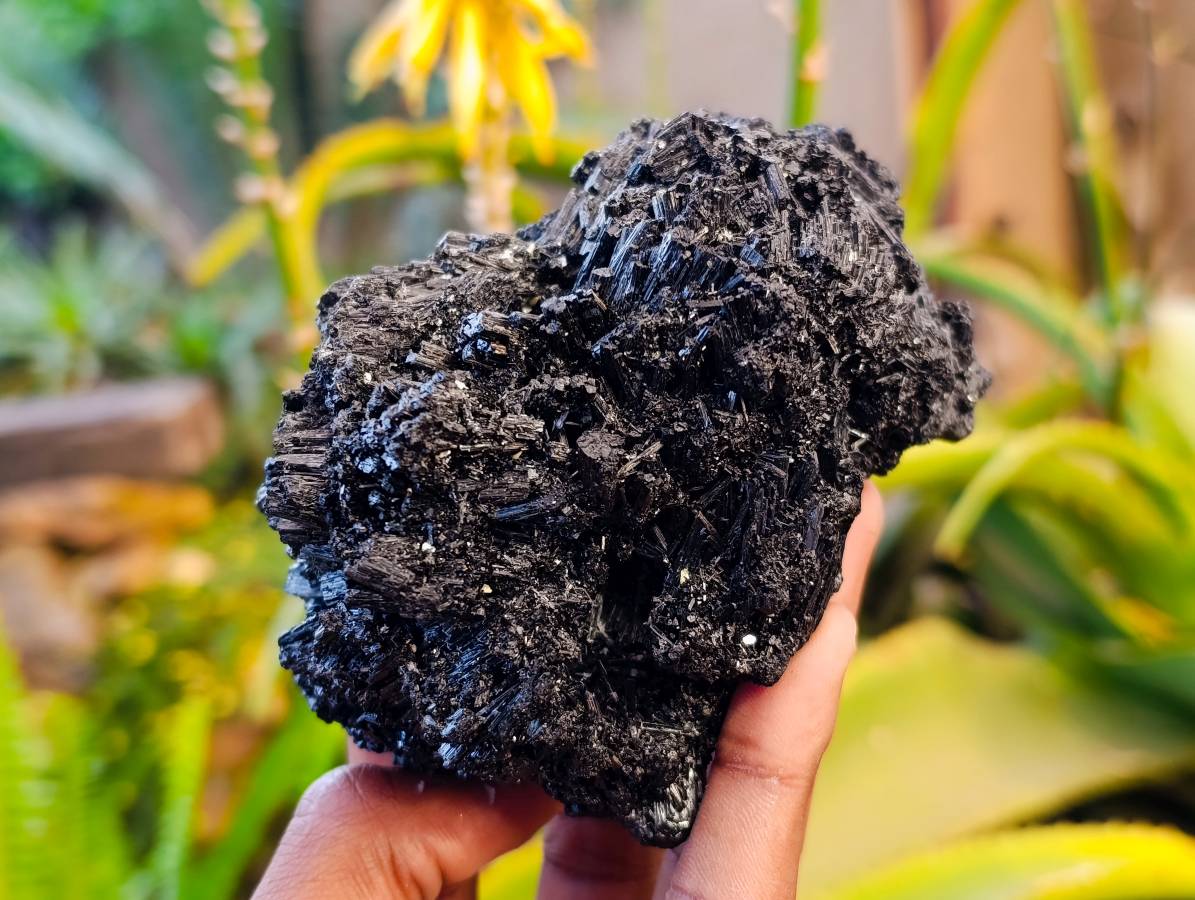 Natural Schorl Black Tourmaline Specimens x 4 From Erongo, Namibia - Toprock Gemstones and Minerals 
