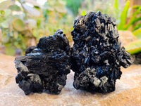 Natural Schorl Black Tourmaline Specimens x 4 From Erongo, Namibia