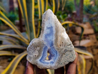 Polished Blue Lace Agate Geodes x 12 From Nsanje, Malawi