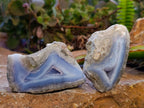 Polished Blue Lace Agate Geodes x 12 From Nsanje, Malawi - Toprock Gemstones and Minerals 