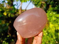 Polished Lavender Rose Quartz Standing Free Forms x 2 From Madagascar